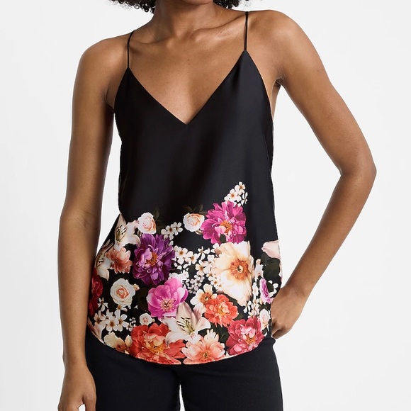 Tops - Express Floral V-Neck Downtown Cami